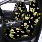 Vintage Plumeria Flower Pattern Print Universal Fit Car Seat Covers