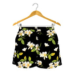 Vintage Plumeria Flower Pattern Print Women's Shorts