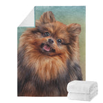 Vintage Pomeranian Portrait Blanket