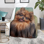 Vintage Pomeranian Portrait Blanket
