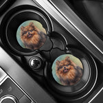 Vintage Pomeranian Portrait Car Coasters