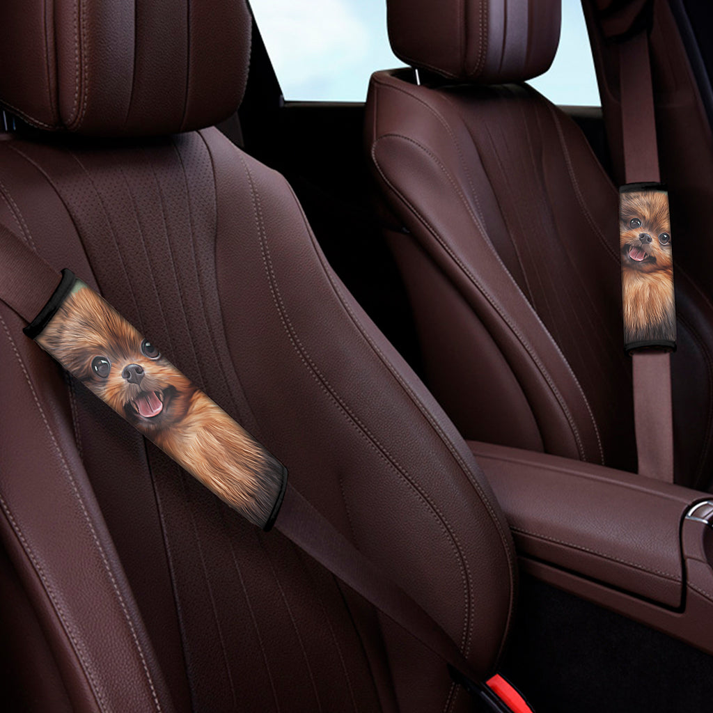Vintage Pomeranian Portrait Car Seat Belt Covers