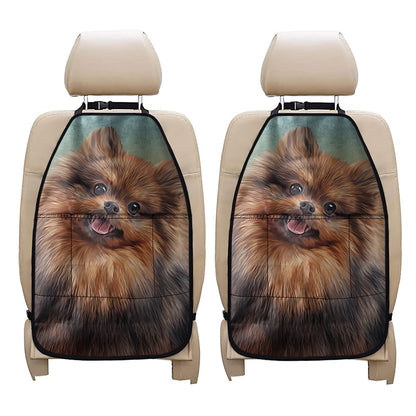 Vintage Pomeranian Portrait Car Seat Organizers