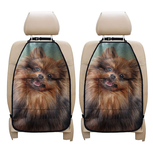 Vintage Pomeranian Portrait Car Seat Organizers