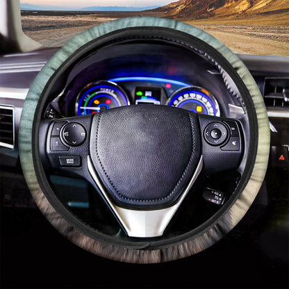 Vintage Pomeranian Portrait Car Steering Wheel Cover