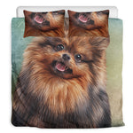 Vintage Pomeranian Portrait Duvet Cover Bedding Set