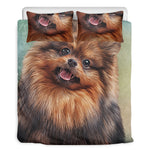 Vintage Pomeranian Portrait Duvet Cover Bedding Set