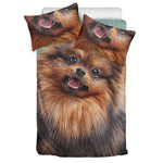 Vintage Pomeranian Portrait Duvet Cover Bedding Set