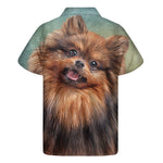Vintage Pomeranian Portrait Men's Short Sleeve Shirt
