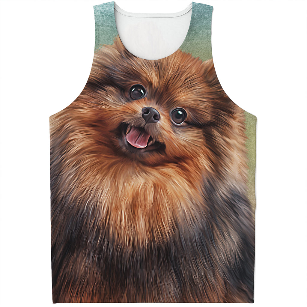 Vintage Pomeranian Portrait Men's Tank Top