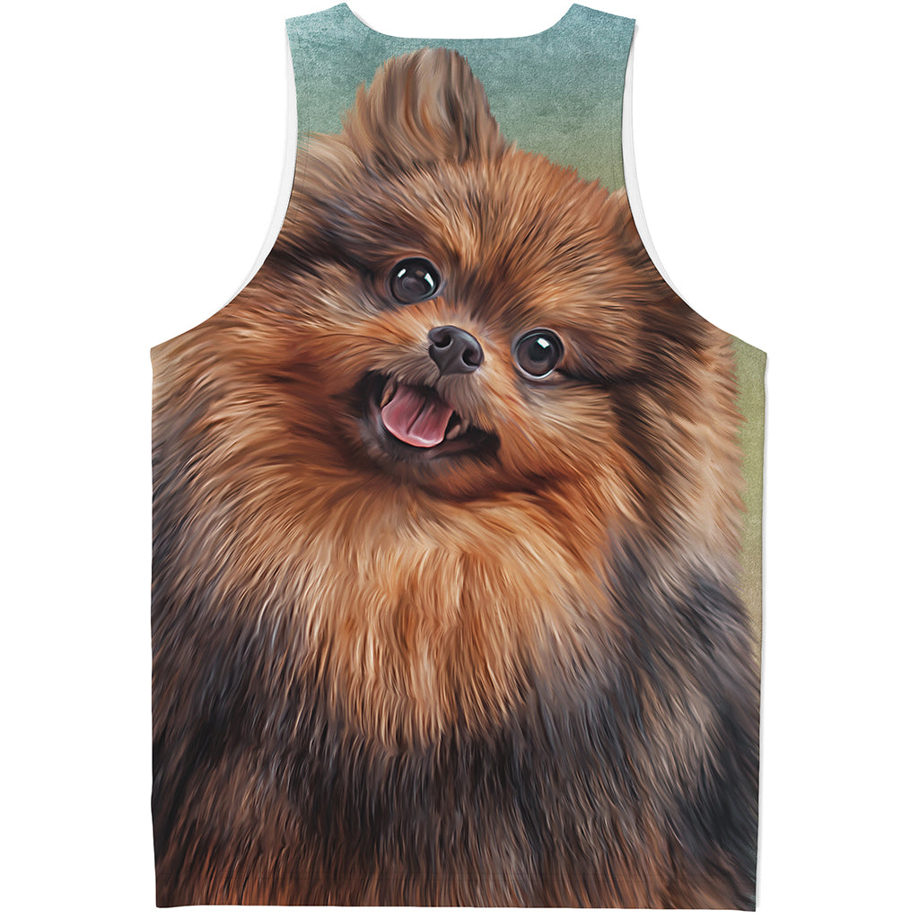Vintage Pomeranian Portrait Men's Tank Top