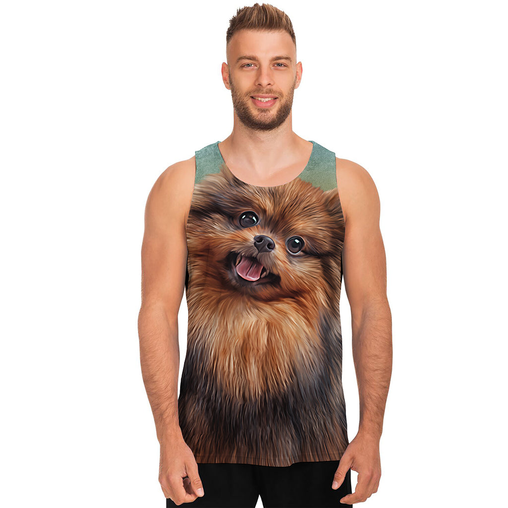 Vintage Pomeranian Portrait Men's Tank Top