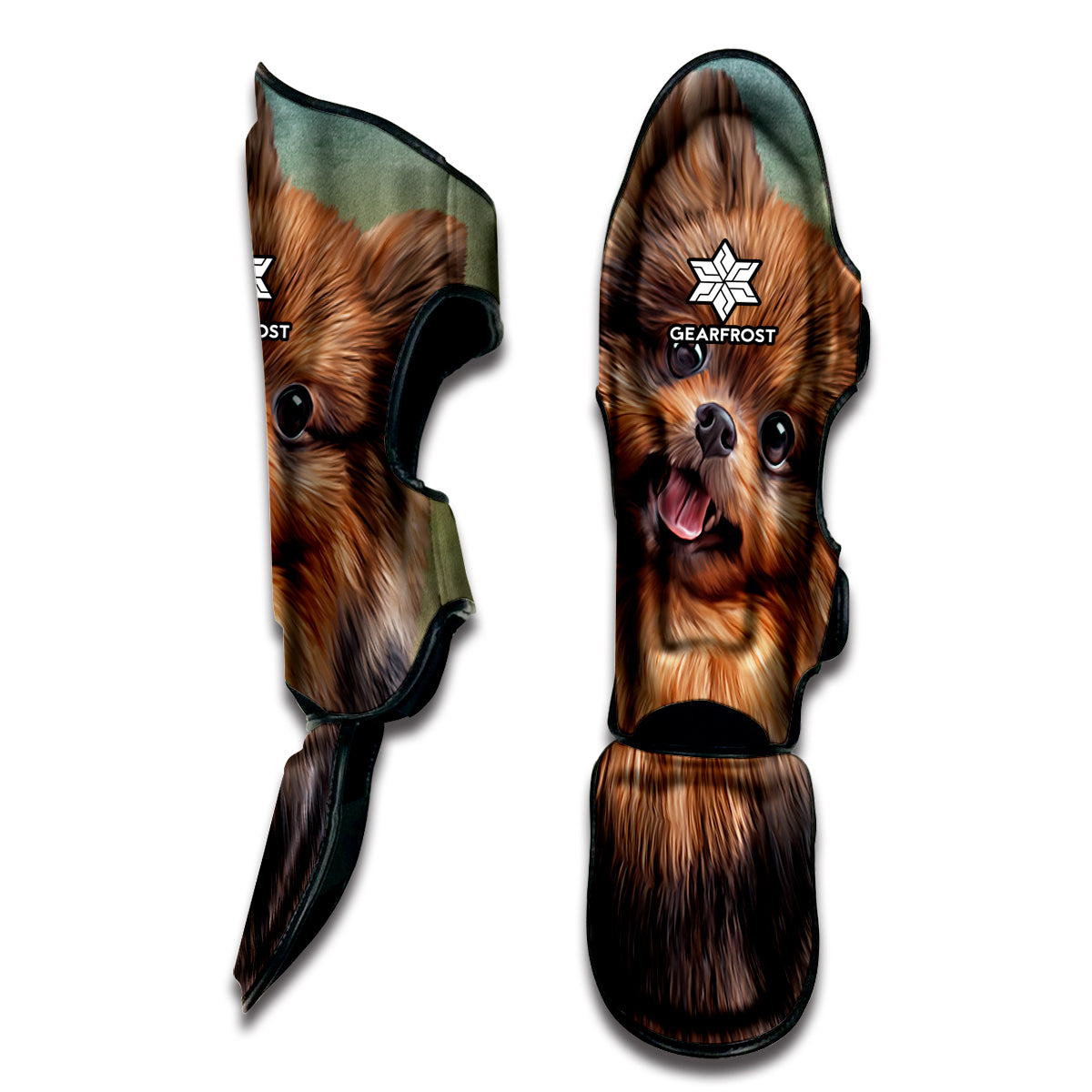 Vintage Pomeranian Portrait Muay Thai Shin Guard