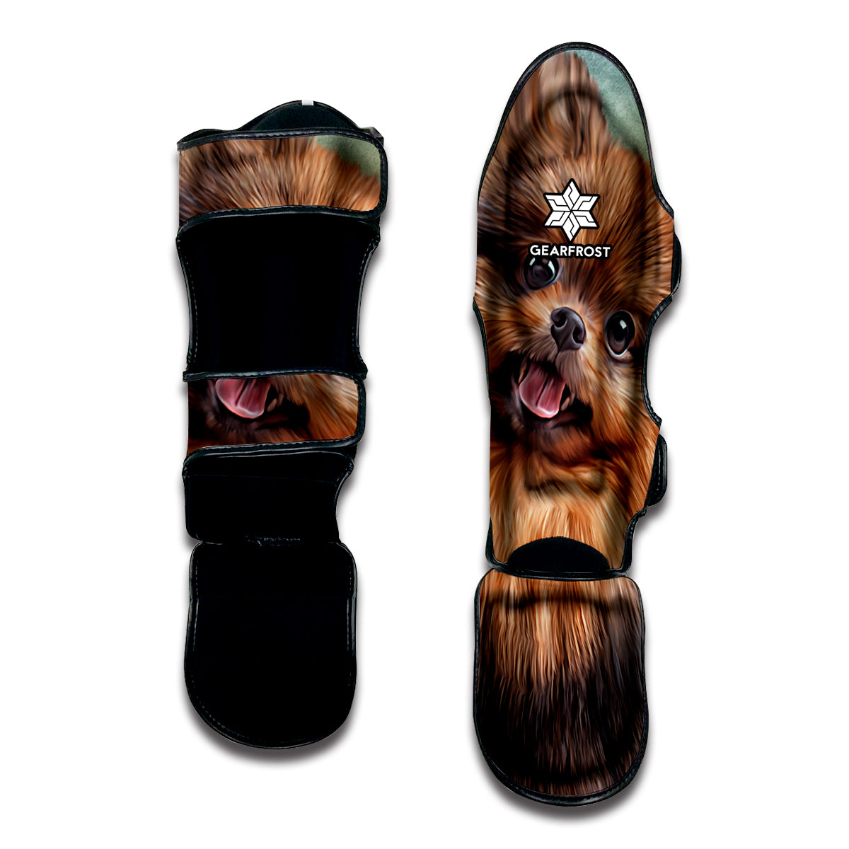 Vintage Pomeranian Portrait Muay Thai Shin Guard