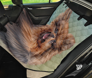 Vintage Pomeranian Portrait Pet Car Back Seat Cover