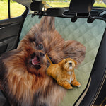 Vintage Pomeranian Portrait Pet Car Back Seat Cover