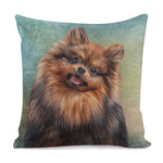 Vintage Pomeranian Portrait Pillow Cover