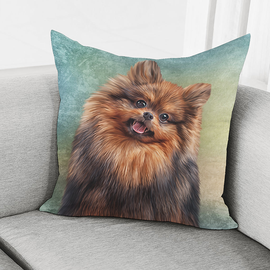 Vintage Pomeranian Portrait Pillow Cover