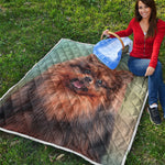 Vintage Pomeranian Portrait Quilt