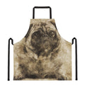 Vintage Pug Portrait Print Apron