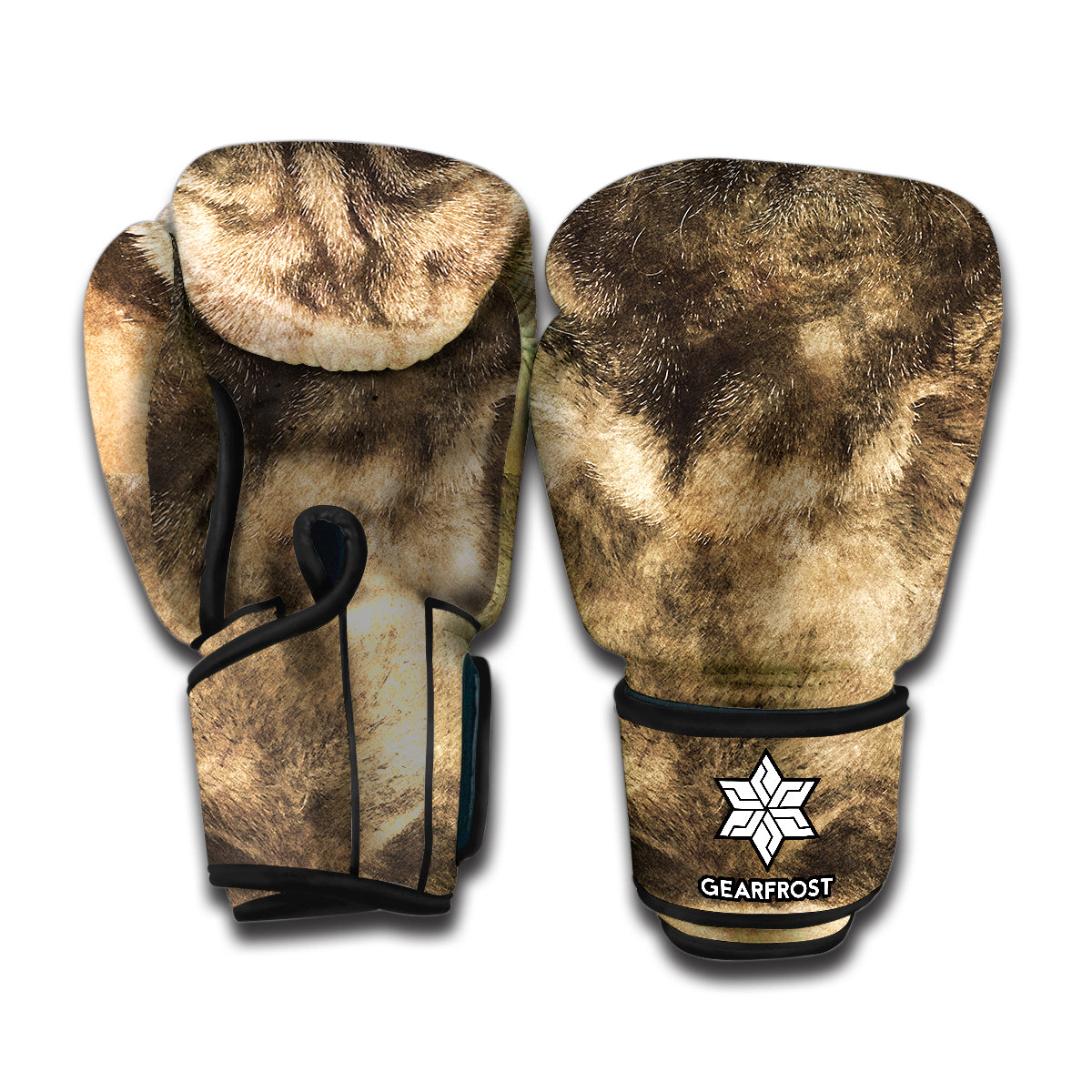 Vintage Pug Portrait Print Boxing Gloves