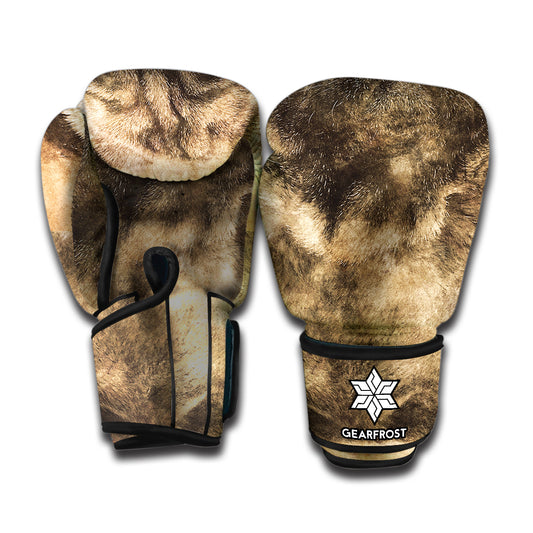 Vintage Pug Portrait Print Boxing Gloves