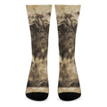 Vintage Pug Portrait Print Crew Socks