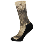 Vintage Pug Portrait Print Crew Socks