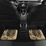 Vintage Pug Portrait Print Front and Back Car Floor Mats