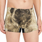 Vintage Pug Portrait Print Men's Boxer Briefs