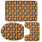 Vintage Pumpkin Pattern Print 3 Piece Bath Mat Set