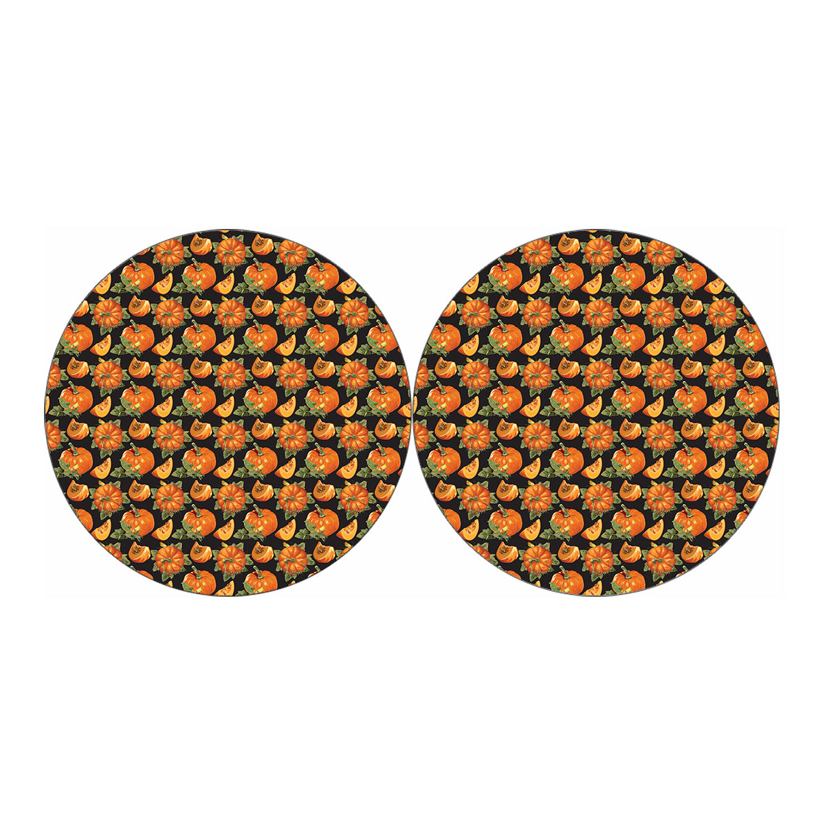Vintage Pumpkin Pattern Print Car Coasters