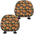 Vintage Pumpkin Pattern Print Car Headrest Covers