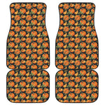 Vintage Pumpkin Pattern Print Front and Back Car Floor Mats