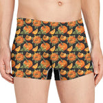 Vintage Pumpkin Pattern Print Men's Boxer Briefs