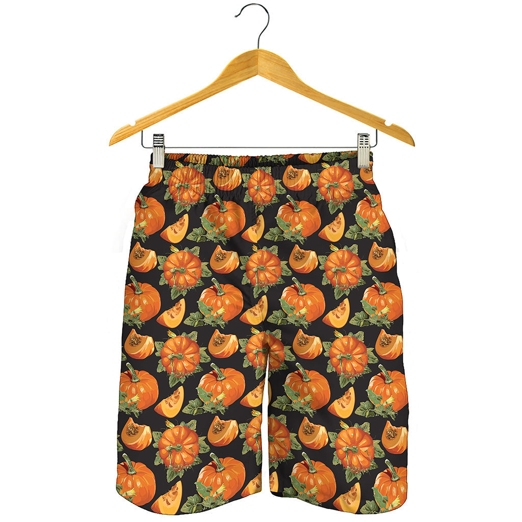 Vintage Pumpkin Pattern Print Men's Shorts