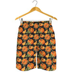 Vintage Pumpkin Pattern Print Men's Shorts