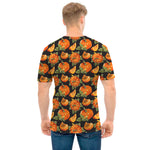 Vintage Pumpkin Pattern Print Men's T-Shirt