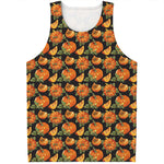 Vintage Pumpkin Pattern Print Men's Tank Top