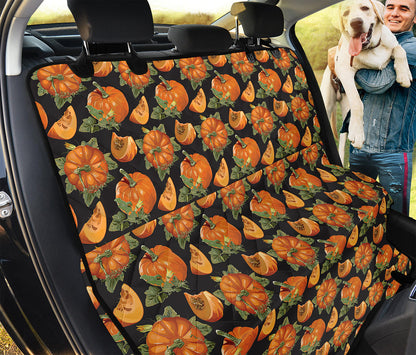 Vintage Pumpkin Pattern Print Pet Car Back Seat Cover
