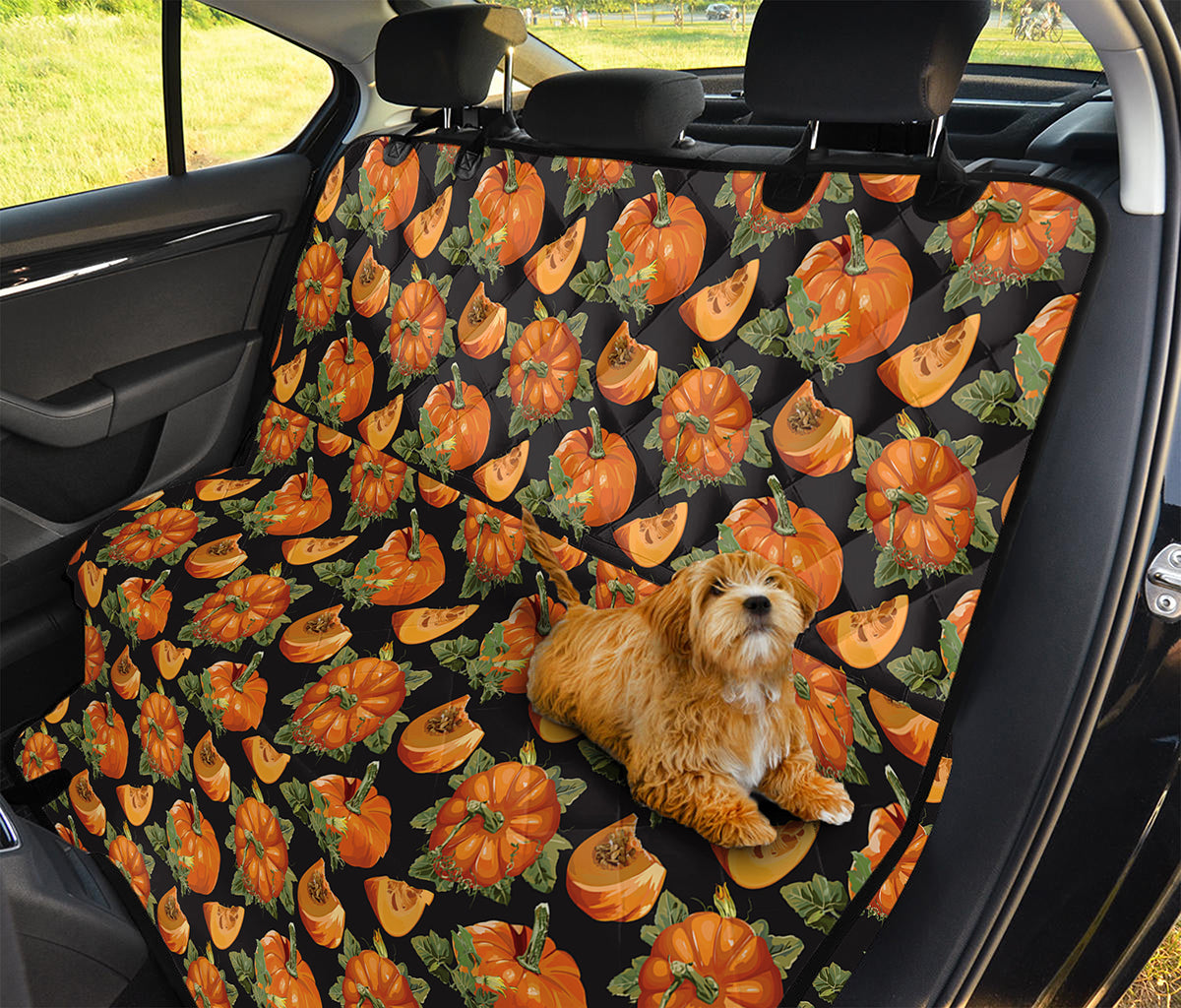 Vintage Pumpkin Pattern Print Pet Car Back Seat Cover