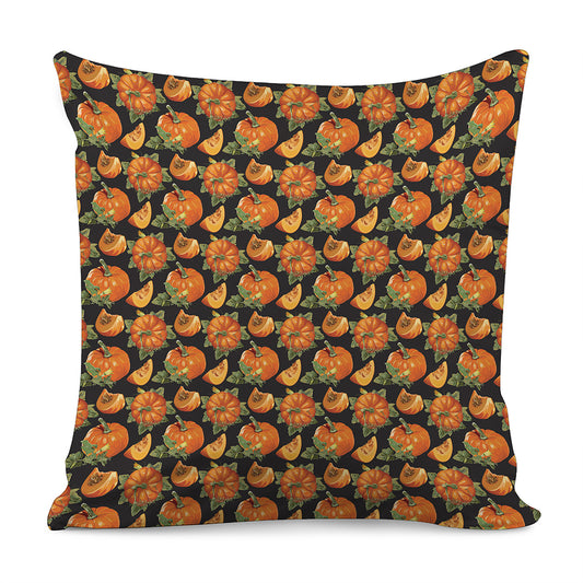 Vintage Pumpkin Pattern Print Pillow Cover