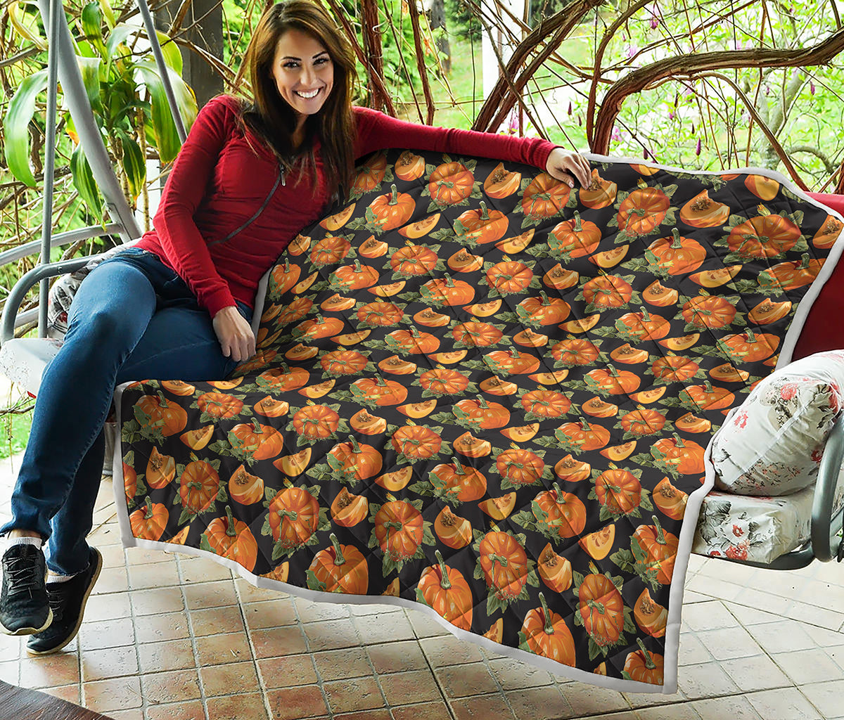 Vintage Pumpkin Pattern Print Quilt