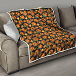 Vintage Pumpkin Pattern Print Quilt
