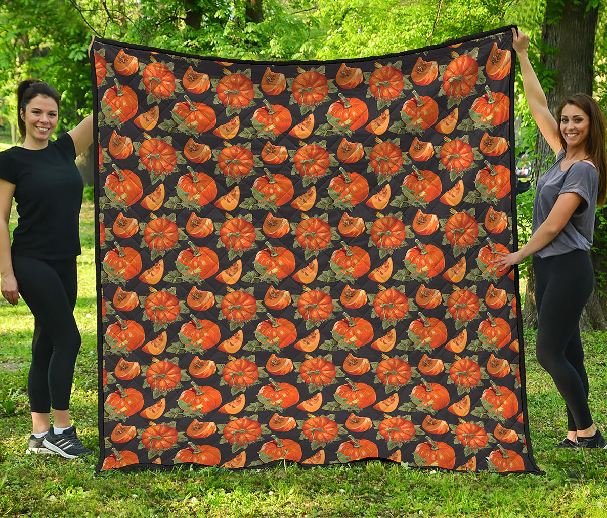 Vintage Pumpkin Pattern Print Quilt