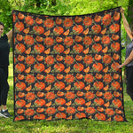 Vintage Pumpkin Pattern Print Quilt