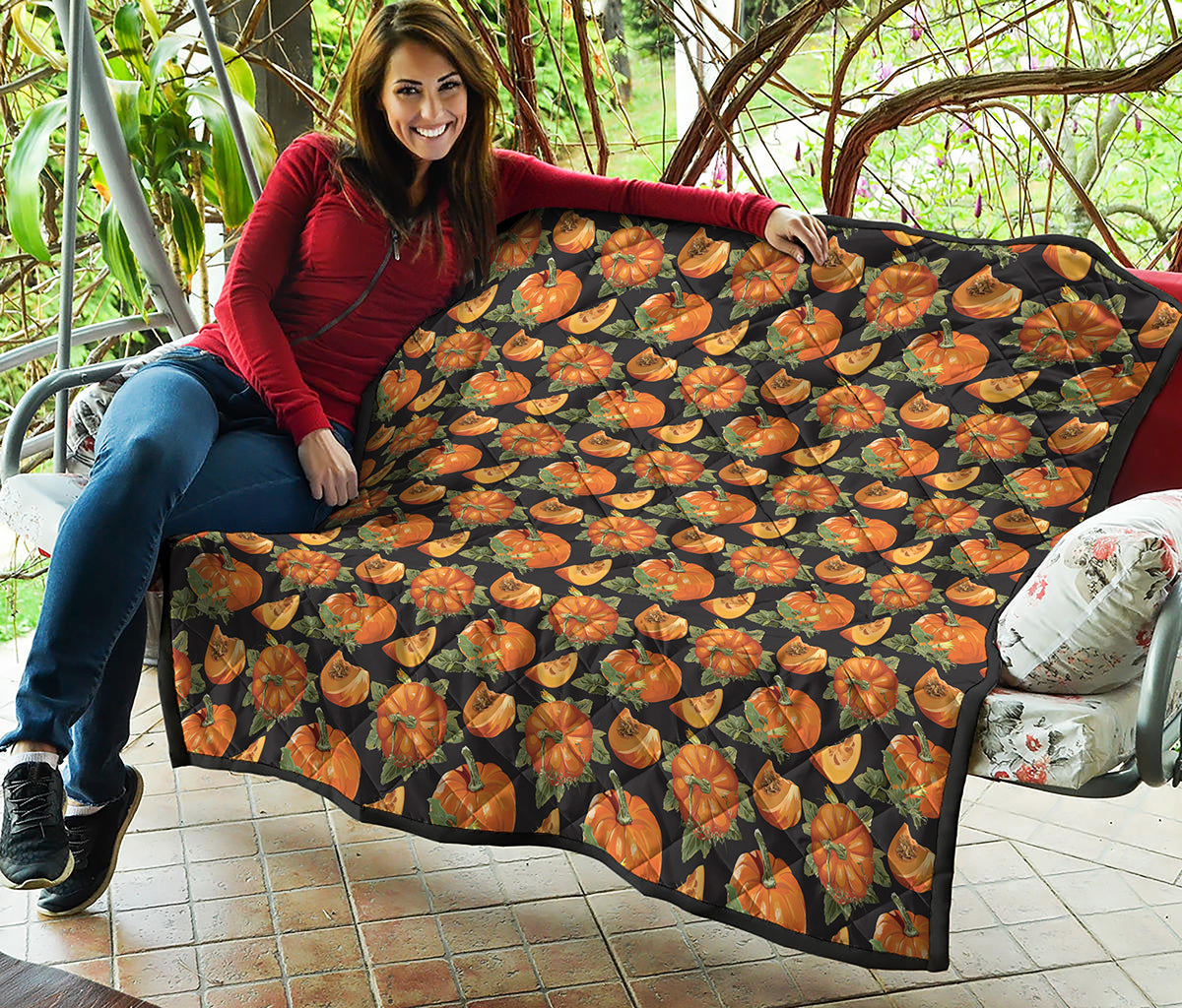 Vintage Pumpkin Pattern Print Quilt