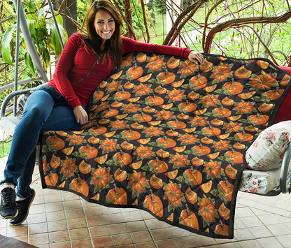 Vintage Pumpkin Pattern Print Quilt