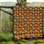 Vintage Pumpkin Pattern Print Quilt
