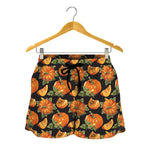 Vintage Pumpkin Pattern Print Women's Shorts